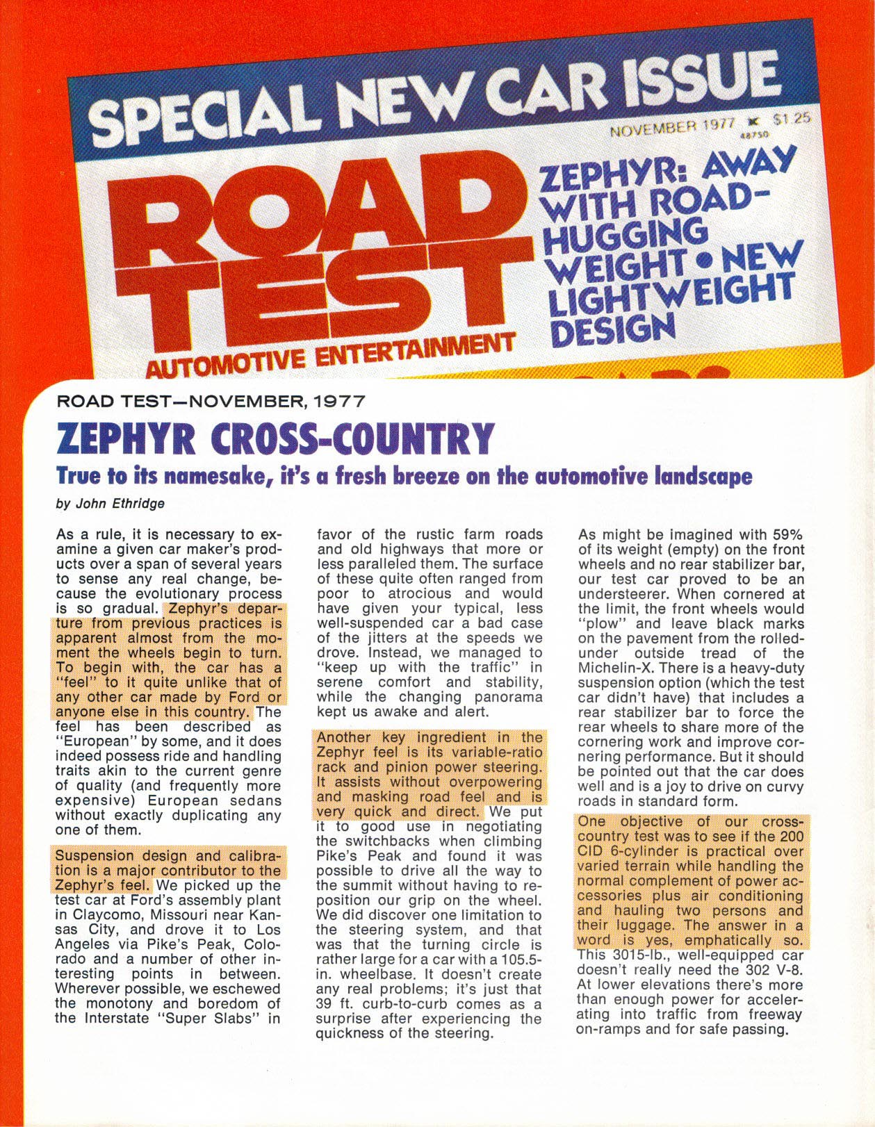 1978 Mercury Zephyr News Brochure Page 7